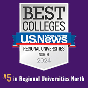 2024 US News &amp; World Report badge for Best Regional Universities in the North. The ϲȫ ranked in the Top 10 in this category in 2024.
